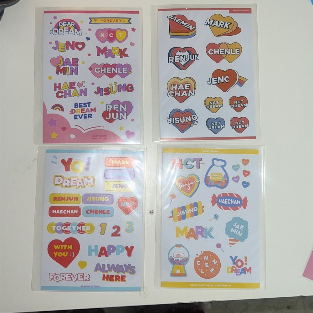 NCT Dream sticker set - 4 sheets by haroi studio